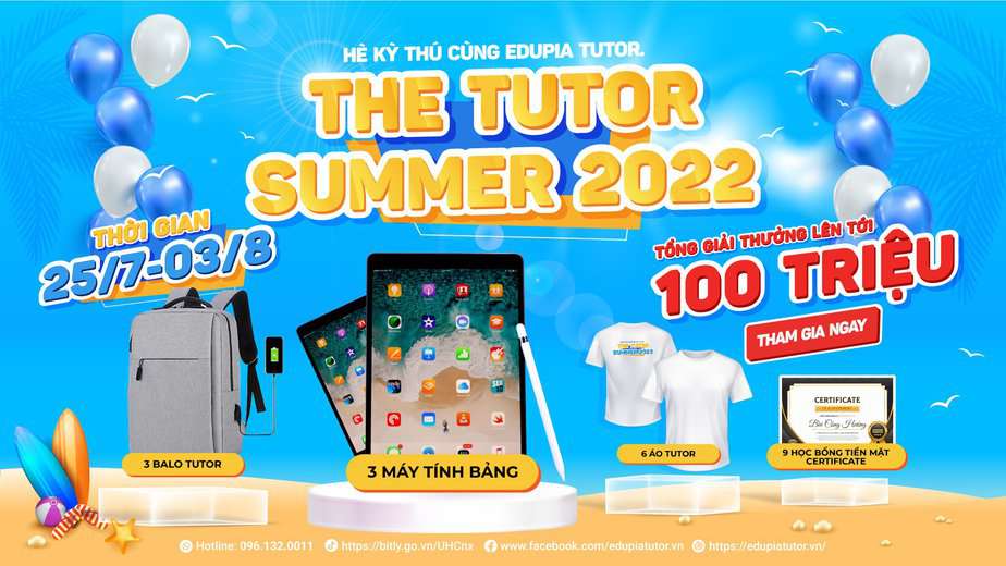Edupia Tutor phát động cuộc thi “The Tutor Summer 2022- Hè kỳ thú cùng Edupia Tutor