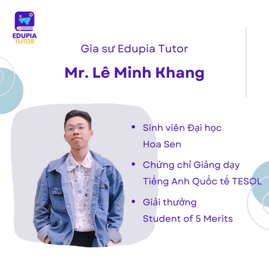 Gia sư Tiếng Anh online - Thầy Lê Minh Khang