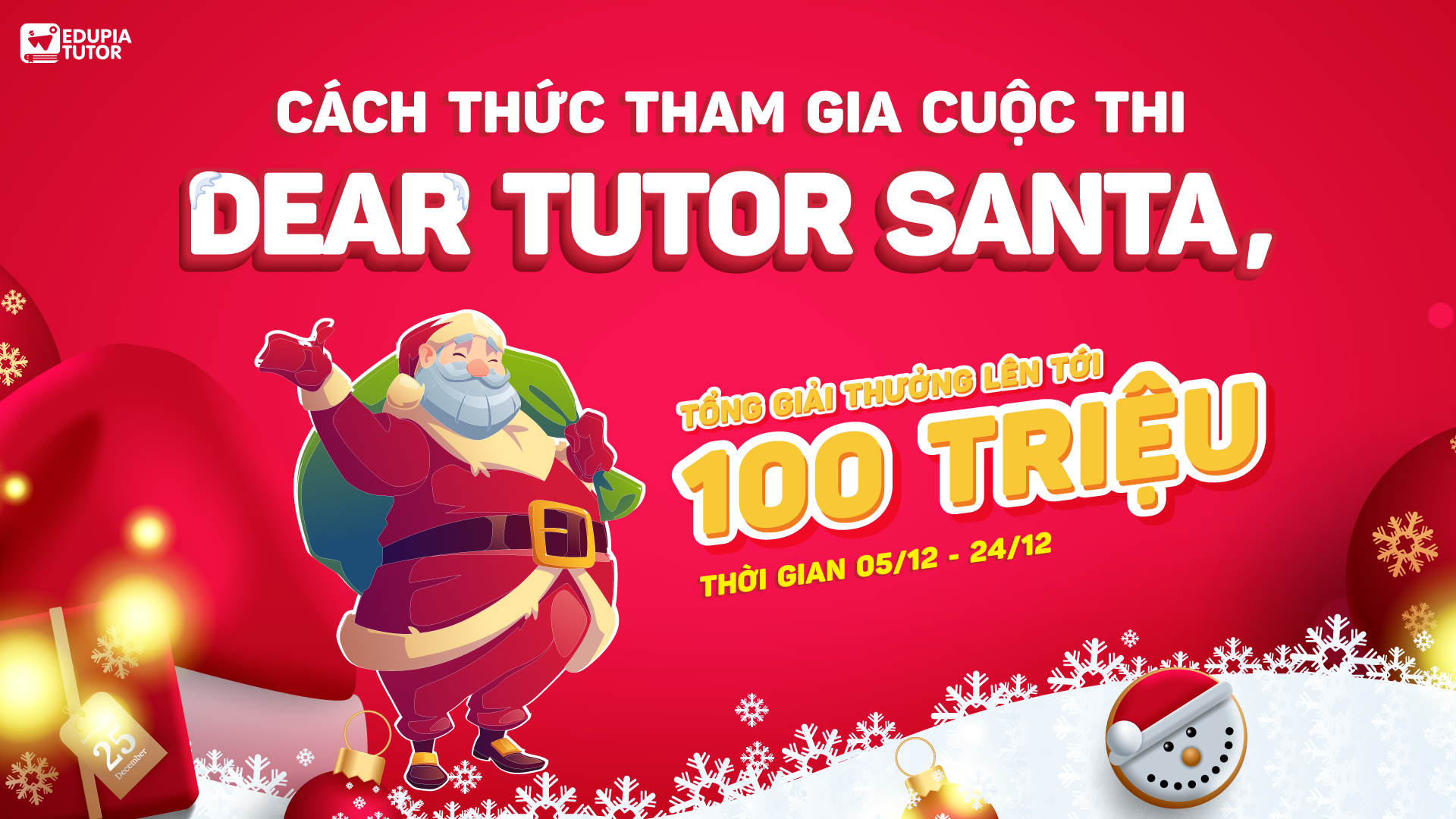 Hướng dẫn cách tham gia cuộc thi “DEAR TUTOR SANTA,” – TELL ME ABOUT YOUR CHRISTMAS WISHES